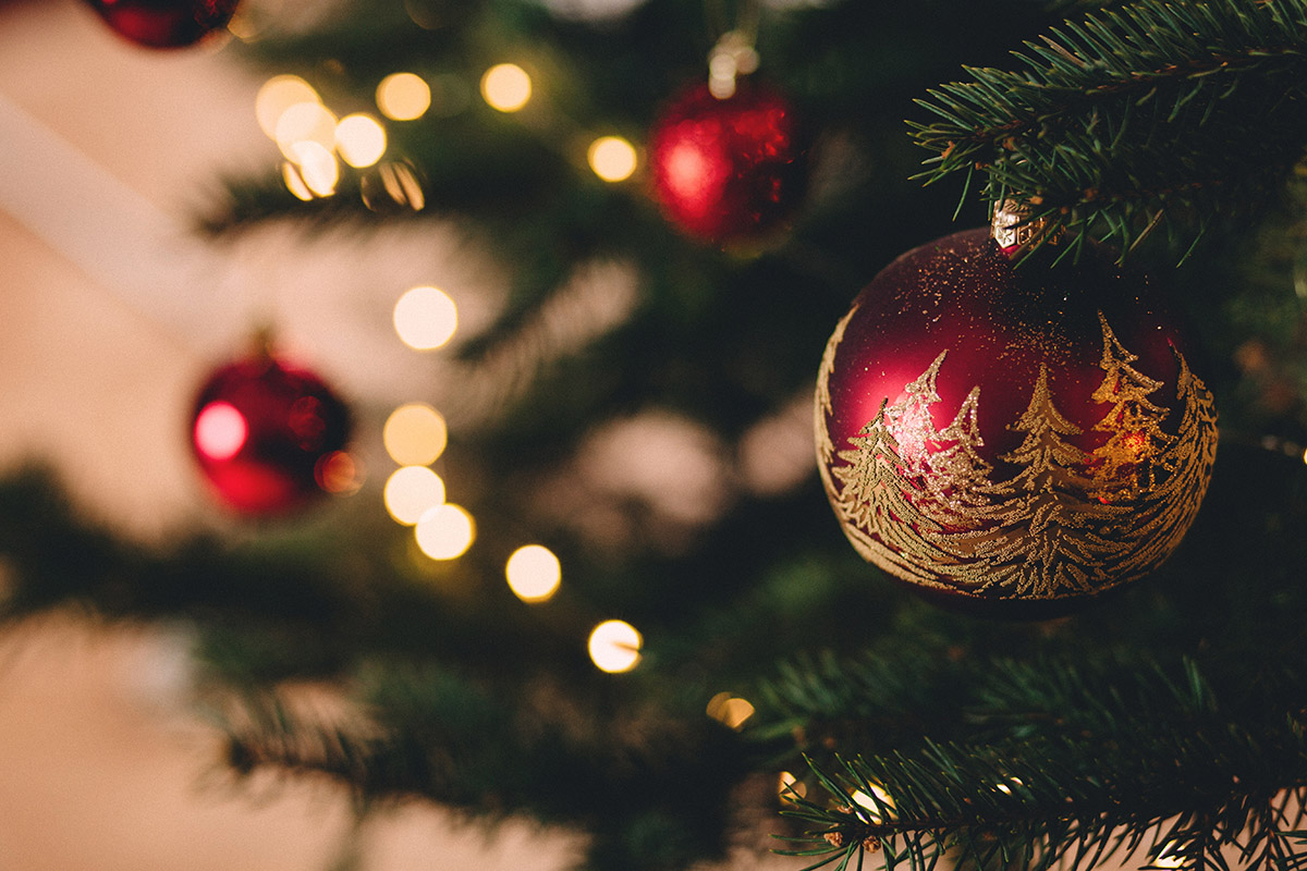 Décoration dans un arbre de noël