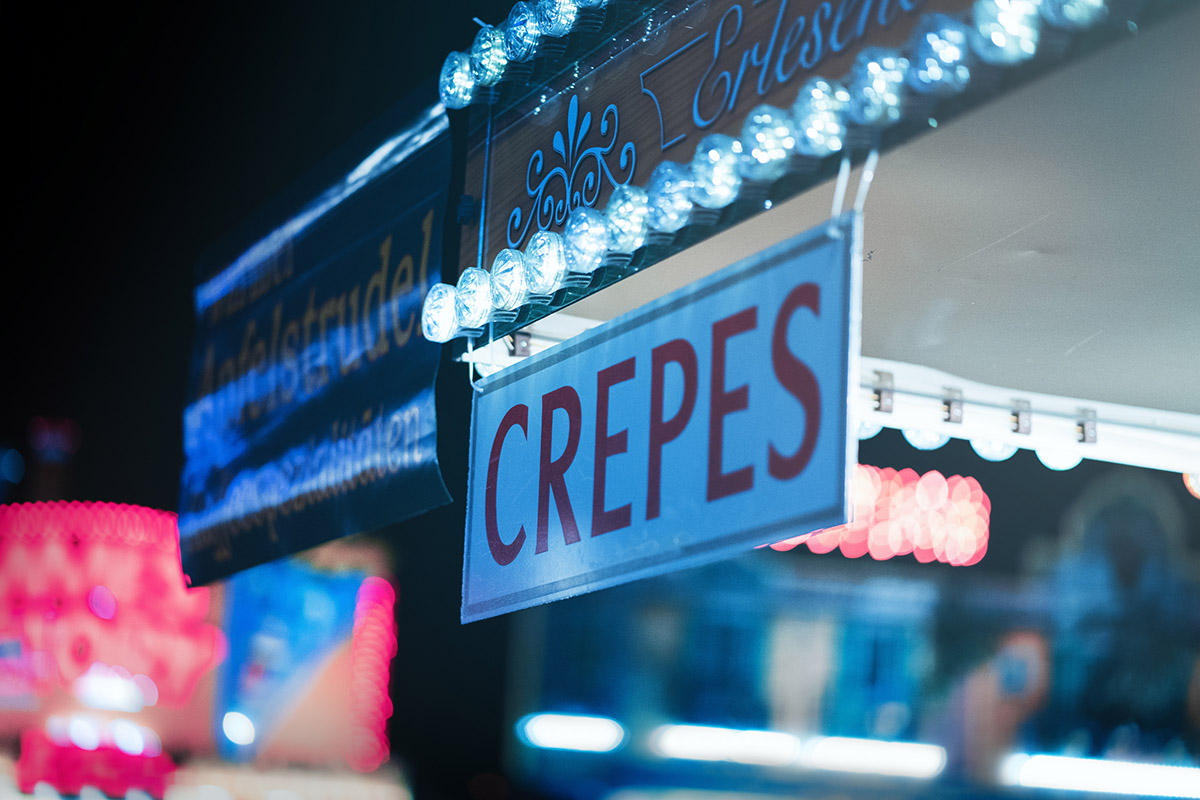 Stand de crêpe à la fête foraine