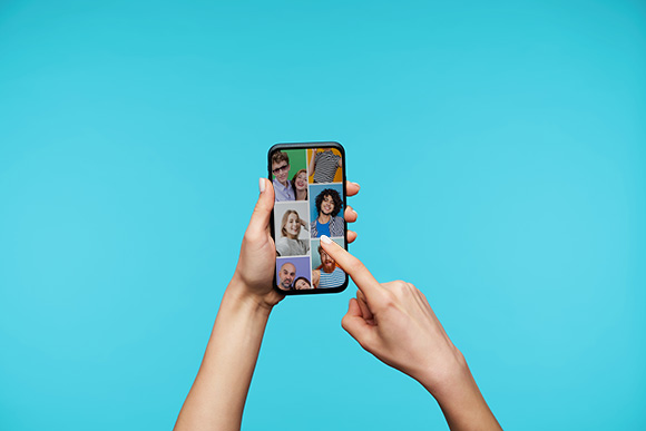 interface d'une galerie de photo de l'animation borne photo en ligne